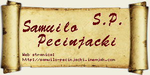 Samuilo Pecinjački vizit kartica